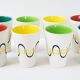 Suite of 8 glasses of Andrew Baud 1950 Vallauris