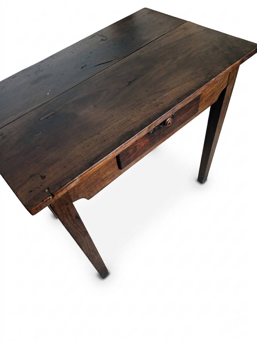 19th Century Solid Walnut Campaign Table – Console or Occasional Desk