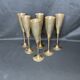 Vintage 6 silver-plated champagne flutes, 20th century