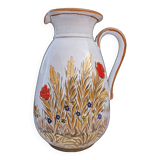 Large rustic ceramic pitcher