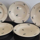 5 assiettes creuses anciennes amandinoise St Amand
