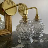 Pair of vintage globe wall sconces