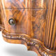 antique walnut serpentine commode