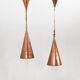 E. S. Horn Hand-hammered copper pendant lamp Denmark 1950s