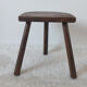 Vintage milking stool , wooden, tripod , 50s