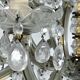 Mid-Century Maria Teresa crystal and brass large chandelier. Italy 1940s