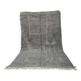 Grand tapis berbère Beni Ouarain gris taupe 300x200 cm – Laine fait main –