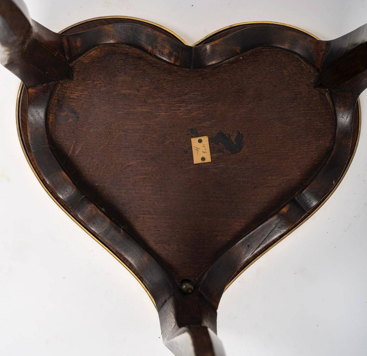Table "Heart" in Louis XV style, Attributed to Maison Krieger, Circa 18