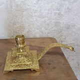 Bougeoir rat de cave en bronze