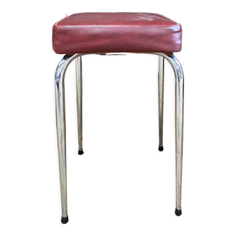 Tabouret vintage en skaï