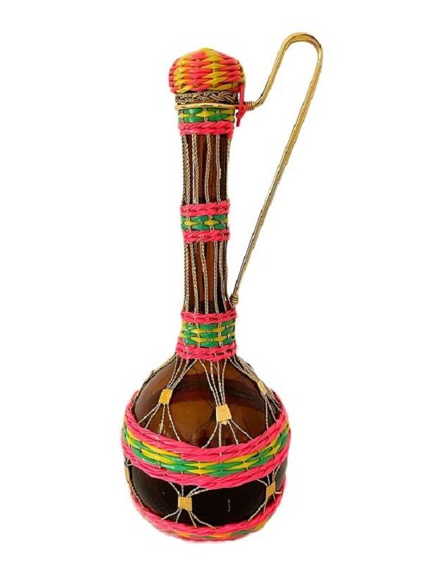 Scoubidou bottle and golden sons