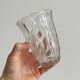 Thick transparent glass vase