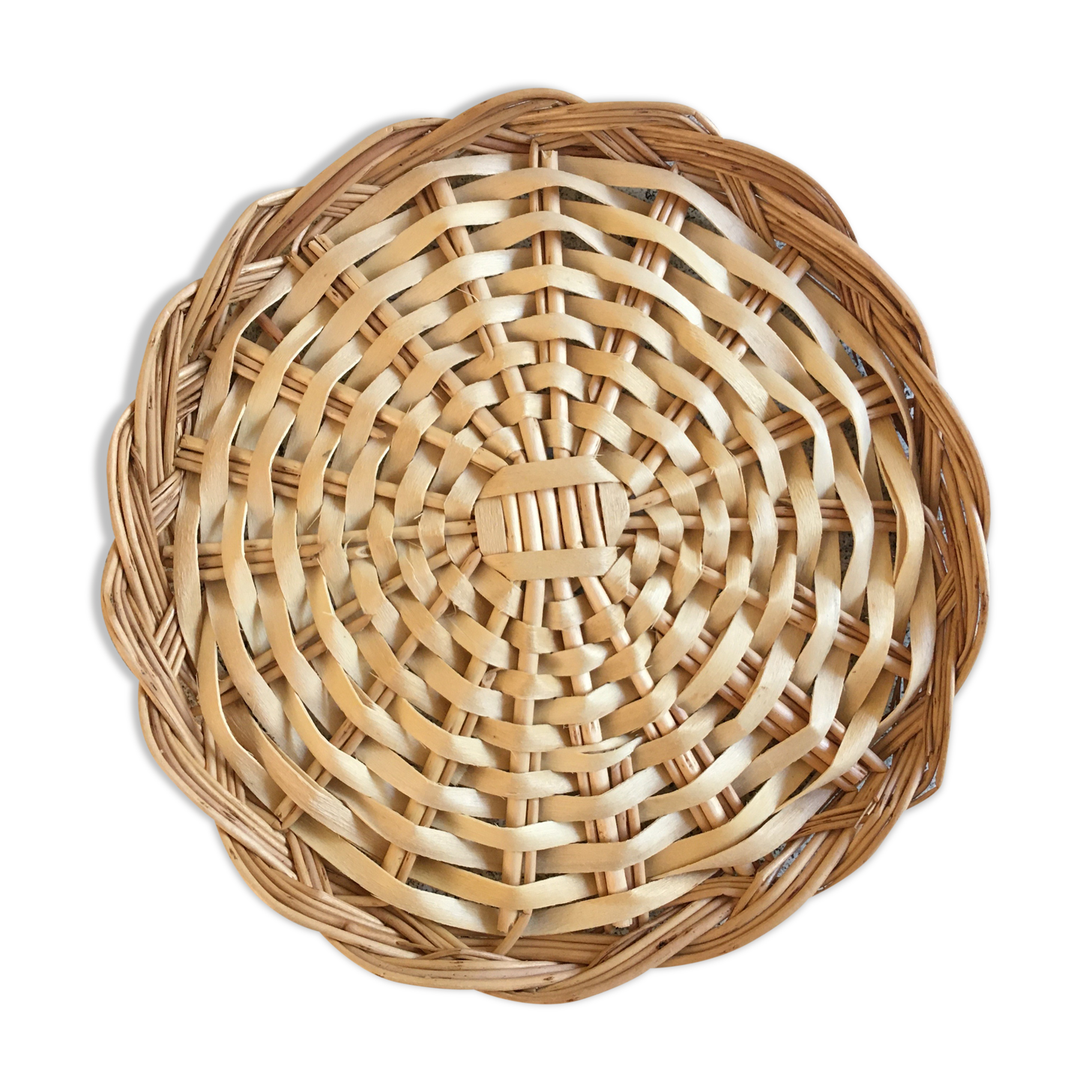 Cheese platter or vintage wicker cake dish