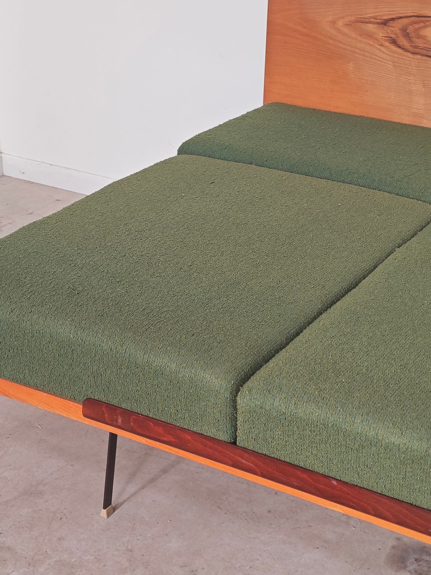 Green folding bench sofa by UP Zavody 1970