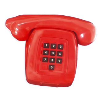 Téléphone rouge à touches vintage