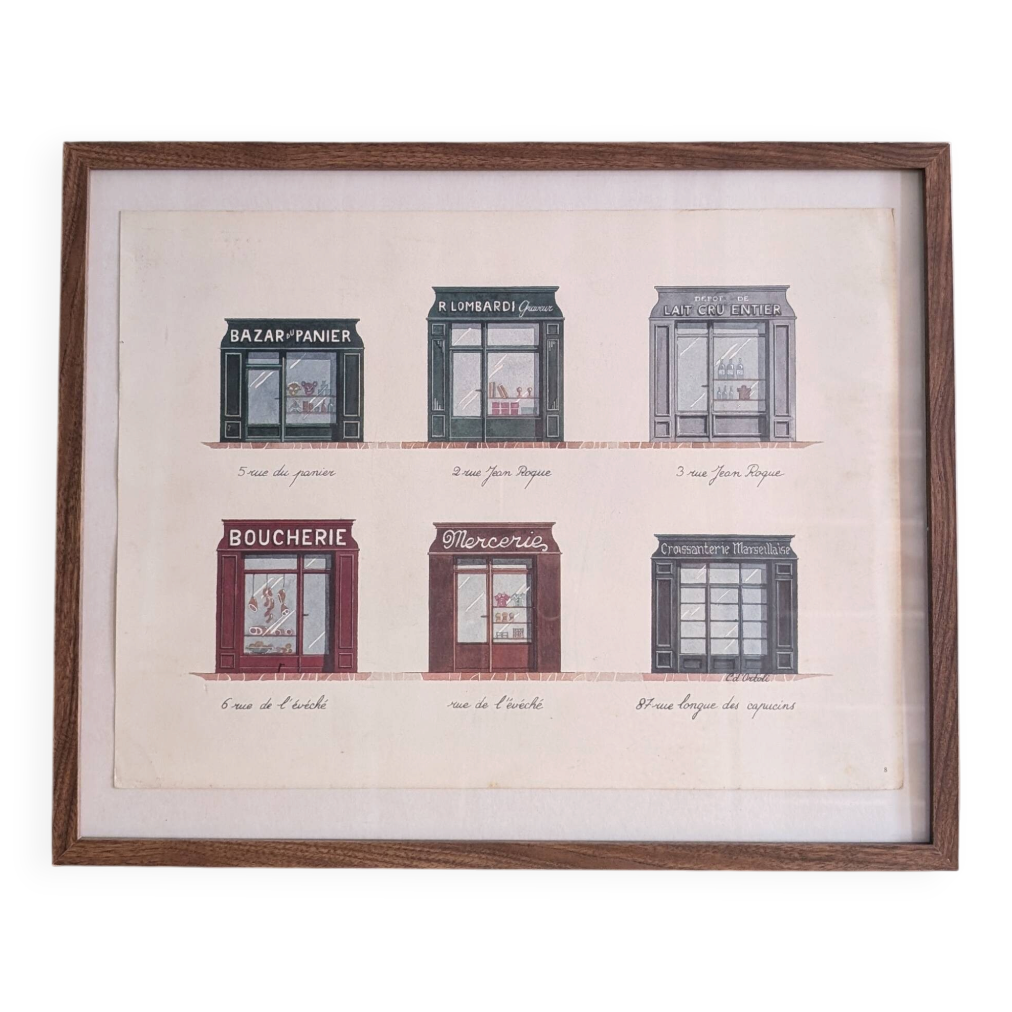 Lithograph "Various Trades" – Catherine d'Ortoli