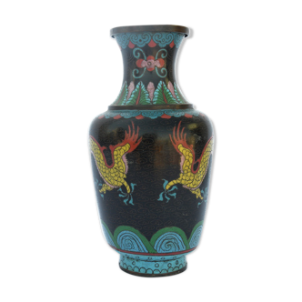 Vase en émail cloisonné