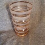 Golden blown glass Art Deco vase