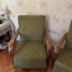 Art Deco lounge chairs with curved wooden arms, 1930s, set of 2
