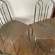 6 chrome metal chairs
