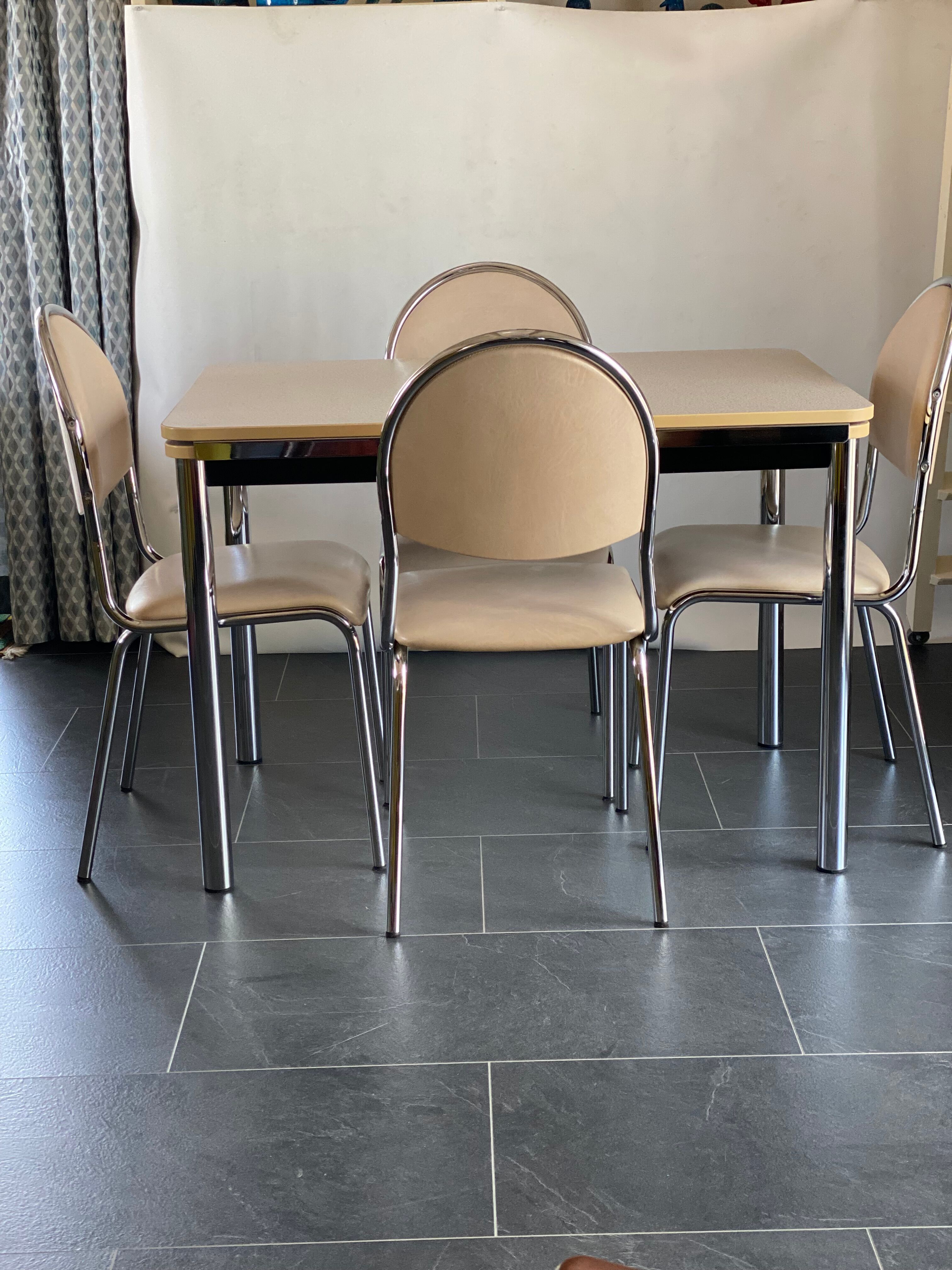 Vintage Formica Top Table and 4 Chairs