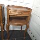 Pair of Louis XV style bedside tables in oak