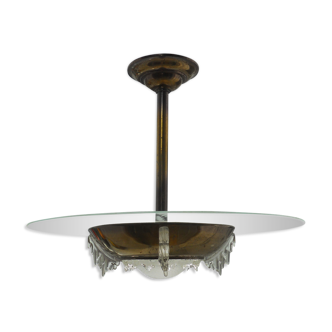 40's Ezan frosted glass hanger