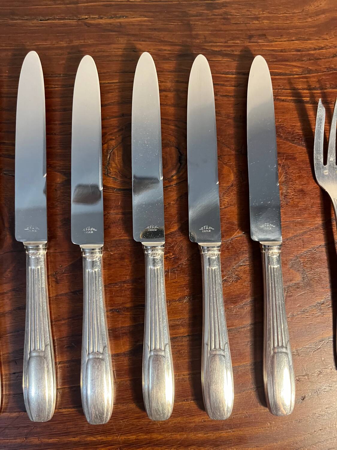 SFAM silver metal dessert or cheese set