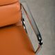 Charles & Ray Eames EA208 Soft Pad Chairs Chrome and Cognac leather, Vitra