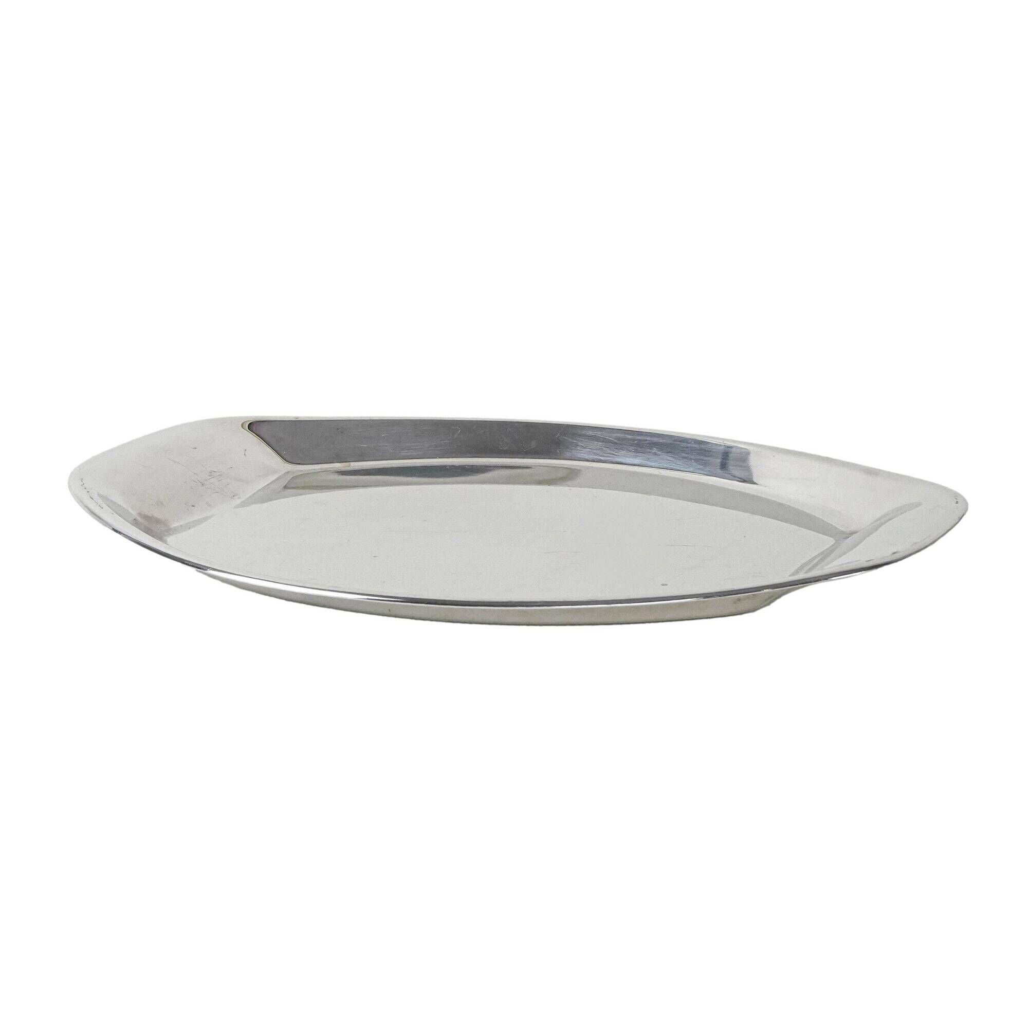 Oval metal tray, Italian design, 1980s, production: Italy