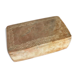 Brutalist carved stone box