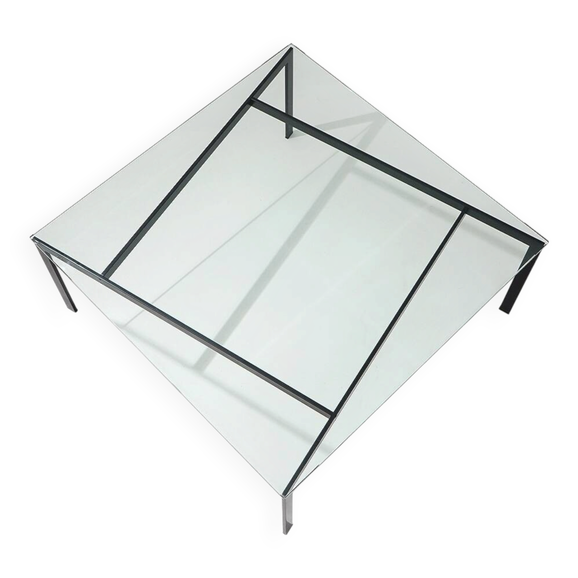 Glass and metal coffee table by Paolo Tilche for Arform, 1960s
