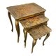 Set of 3 vintage Florentine nesting tables.