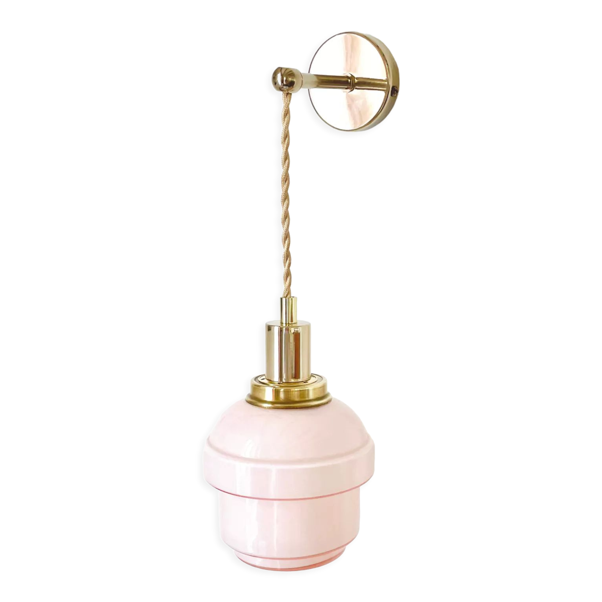 Pastel pink wall lamp
