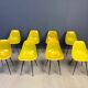 Mid-century fiberglass Coccinelle chairs by Rene Jean Caillette, 1950s - set of 8