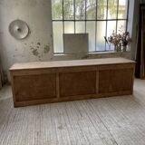 XL oak counter, trade furniture with multi-drawers