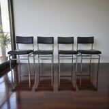 Set of 4 vintage chrome chairs / dining chairs