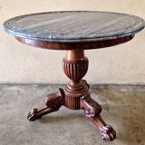 Pedestal table - In mahogany and mahogany veneer - Restoration Period (circa 1820-1830)