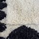 Tapis marocain Beni Ouarain M’rirt en laine écru fait main