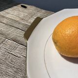 Gold Limoges porcelain cake dish