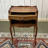 Louis XV style cherry wood bedside table from the 1950s