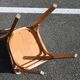 Suite de 4 chairs Bistro Baumann 60s No. 12 red skai (very good condition)