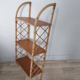 Rattan wall shelf