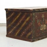 Folk art painted wedding chest