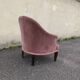 Pink velvet convertible armchair