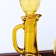 Set of two vintage amber glass carafes attributed to Lubiana.