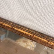 Vintage Square Mirror with Gilded Wood Frame by Sylvain Zonco, Casablanca 1950