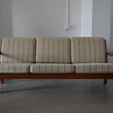 Teak and wool sofa by Juul Kristensen, mid-20th century