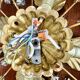 Floral Hollywood Regency Wall or Ceiling Lamp by Hans Kögl