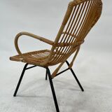 Vintage rattan chair by Dirk van Sliedregt Rohe Noordwolde 1960 in the Netherlands